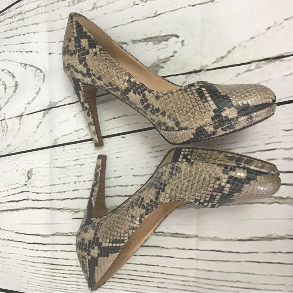 Cole Haan Heels Stiletto Snake croc skin print 7 - Picture 6 of 8